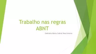 trabalho nas regras abnt