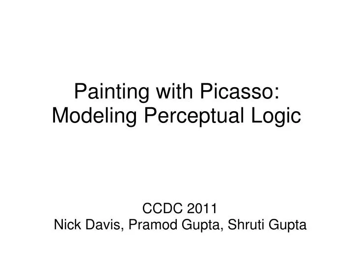 painting with picasso modeling perceptual logic
