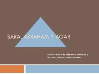 sara abraham y agar