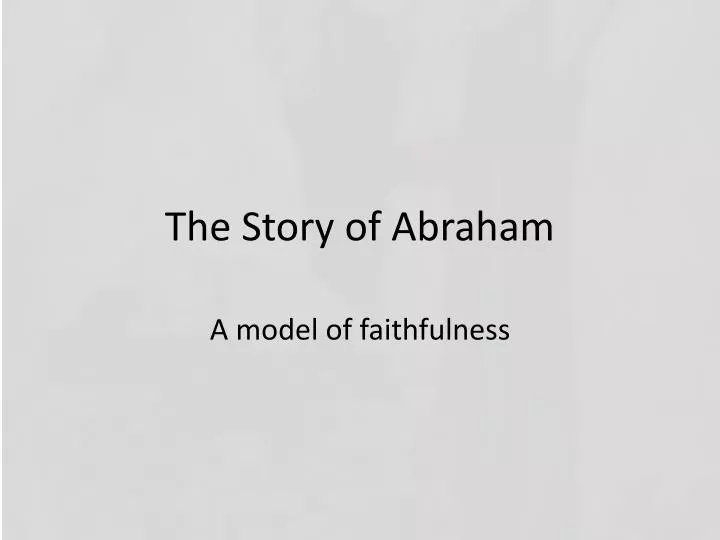 the story of abraham