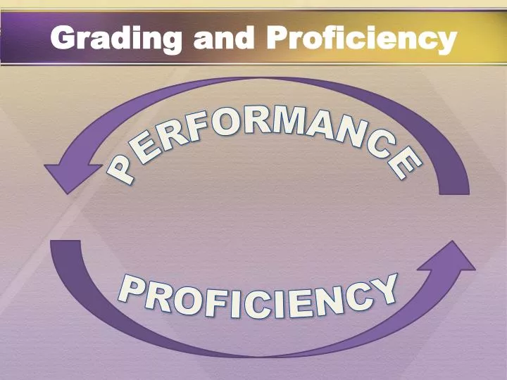 grading and proficiency