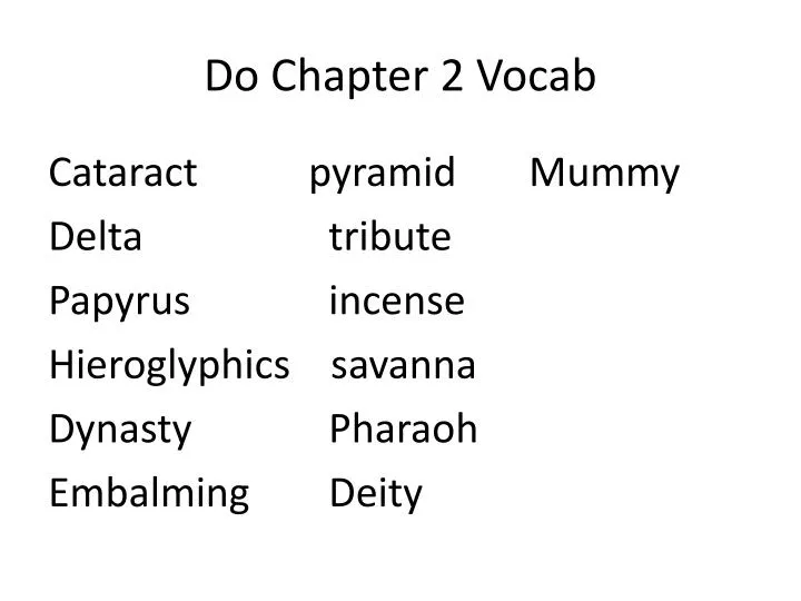 do chapter 2 vocab
