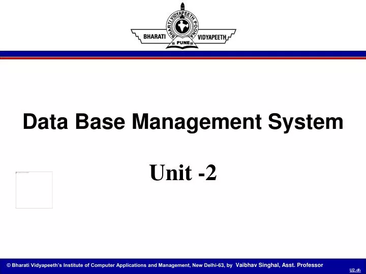 data base management system unit 2