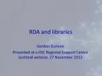 RDA and libraries - slide 1