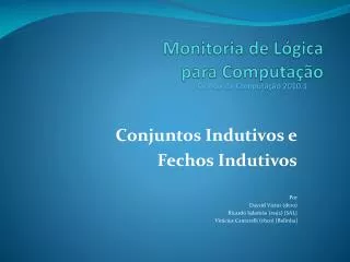 monitoria de l gica para computa o