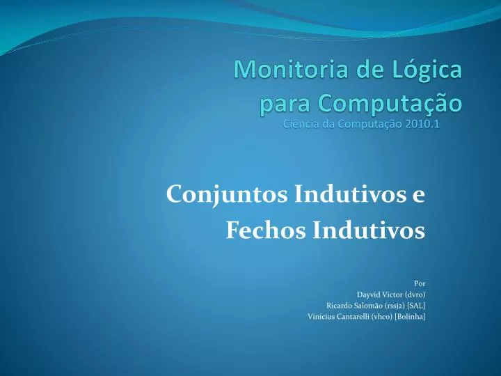 monitoria de l gica para computa o