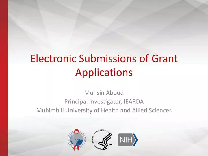 electronic submissions of grant applications