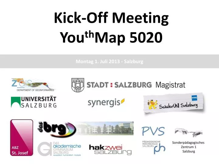 kick off meeting you th map 5020