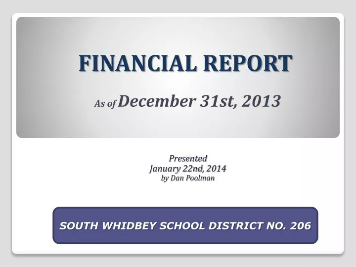 financial report