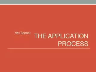 The Application Process