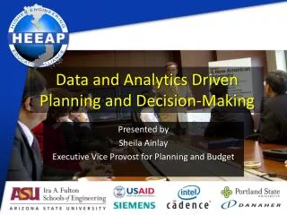 Data and Analytics Driven Planning and Decision-Making