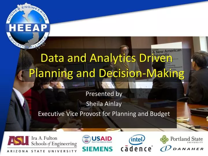 data and analytics driven planning and decision making