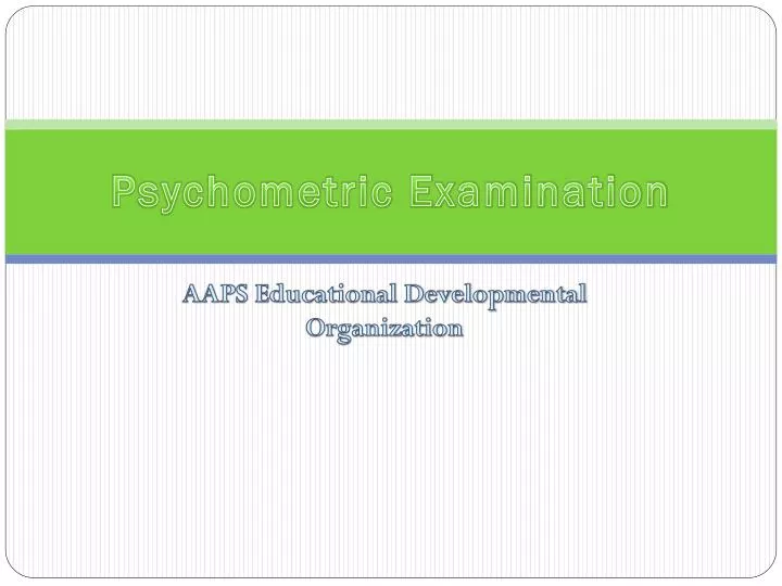 psychometric examination