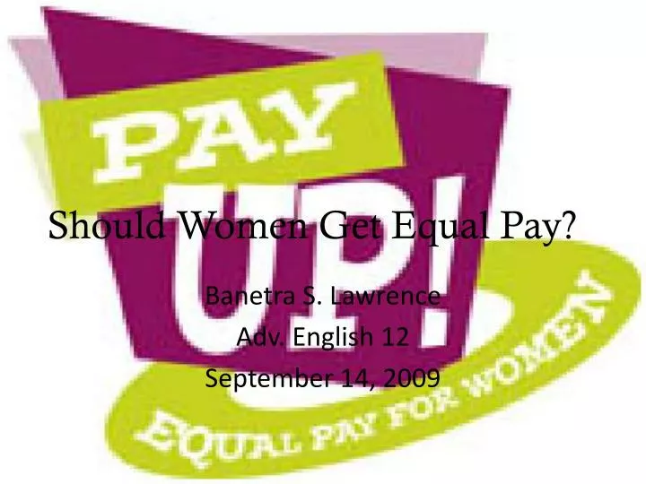 should women get equal pay