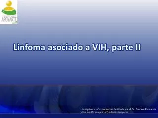 linfoma asociado a vih parte ii