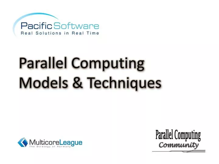 parallel computing models techniques