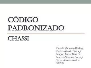 c digo padronizado