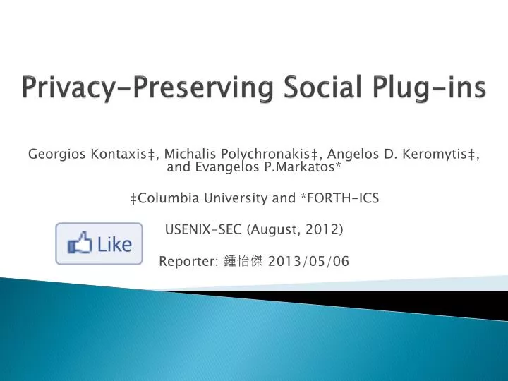 privacy preserving social plug ins