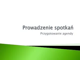 prowadzenie spotka