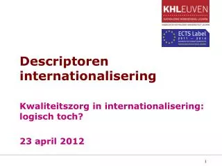 descriptoren internationalisering