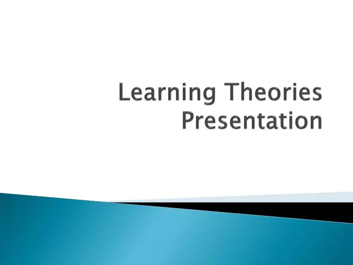 learning theories presentation