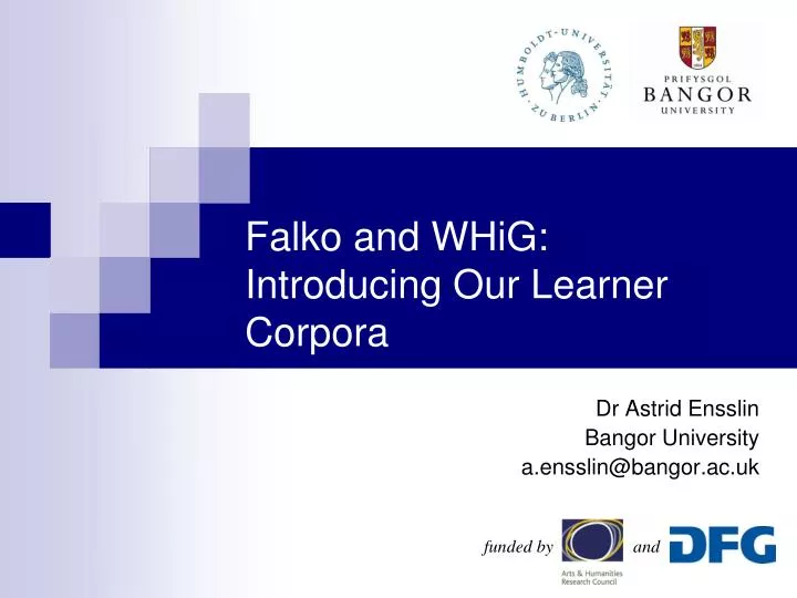 falko and whig introducing our learner corpora