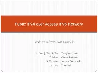 Public IPv4 over Access IPv6 Network