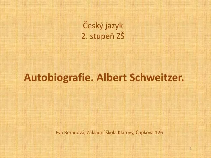 autobiografie albert schweitzer