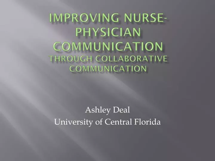 improving nurse physician communication through collaborative communication