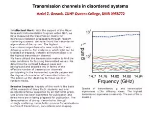 Transmission channels in disordered systems