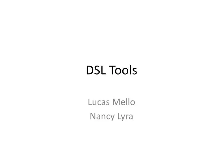 dsl tools
