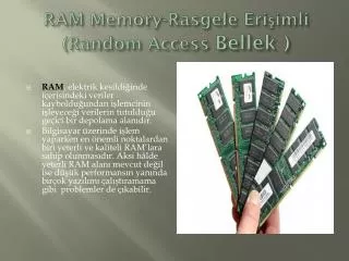 ram memory rasgele eri imli random access bellek
