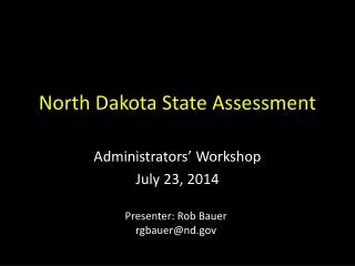 north dakota state assessment