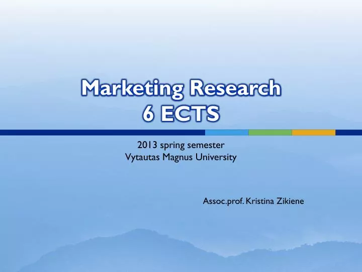 marketing research 6 ects