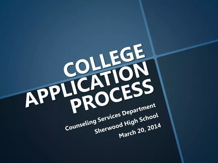 college application process
