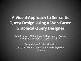 A Visual Approach to Semantic Query Design Using a Web-Based Graphical Query Designer
