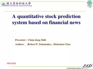 A quantitative stock prediction system based on financial news