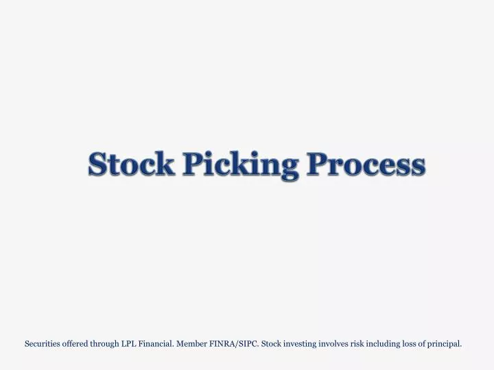 stock picking process