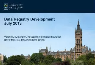 Data Registry Development July 2013