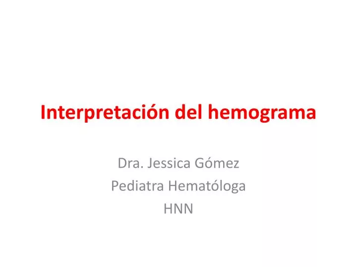 interpretaci n del hemograma