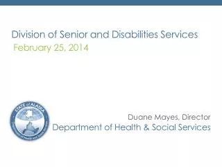 Division of Senior and Disabilities Services