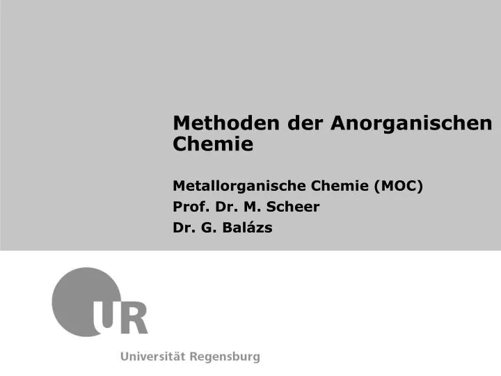 methoden der anorganischen chemie