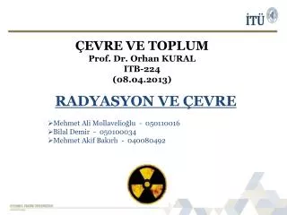 evre ve toplum prof dr orhan kural itb 224 08 04 2013