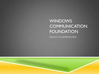 windows communication foundation