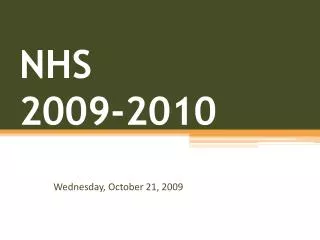 NHS 2009-2010