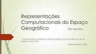 representa es computacionais do espa o geogr fico prof herondino
