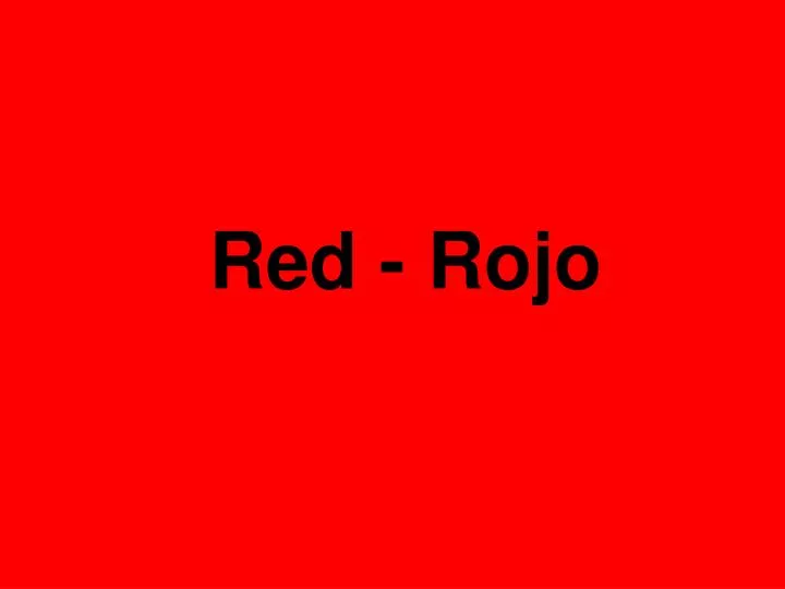 red rojo