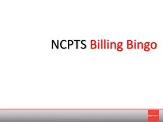 NCPTS Billing Bingo