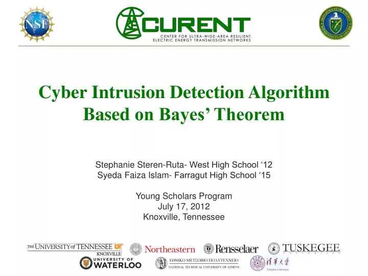 cyber intrusion detection algorithm based on bayes theorem