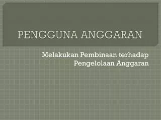 pengguna anggaran